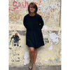 Robe TALIA Gaze de Coton confectionnée à Paris 100% fabrication française, mode, chic, élégant, tendance, robe noire, fashion