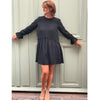 Robe TALIA Gaze de Coton confectionnée à Paris 100% fabrication française, mode, chic, élégant, tendance, robe noire, fashion